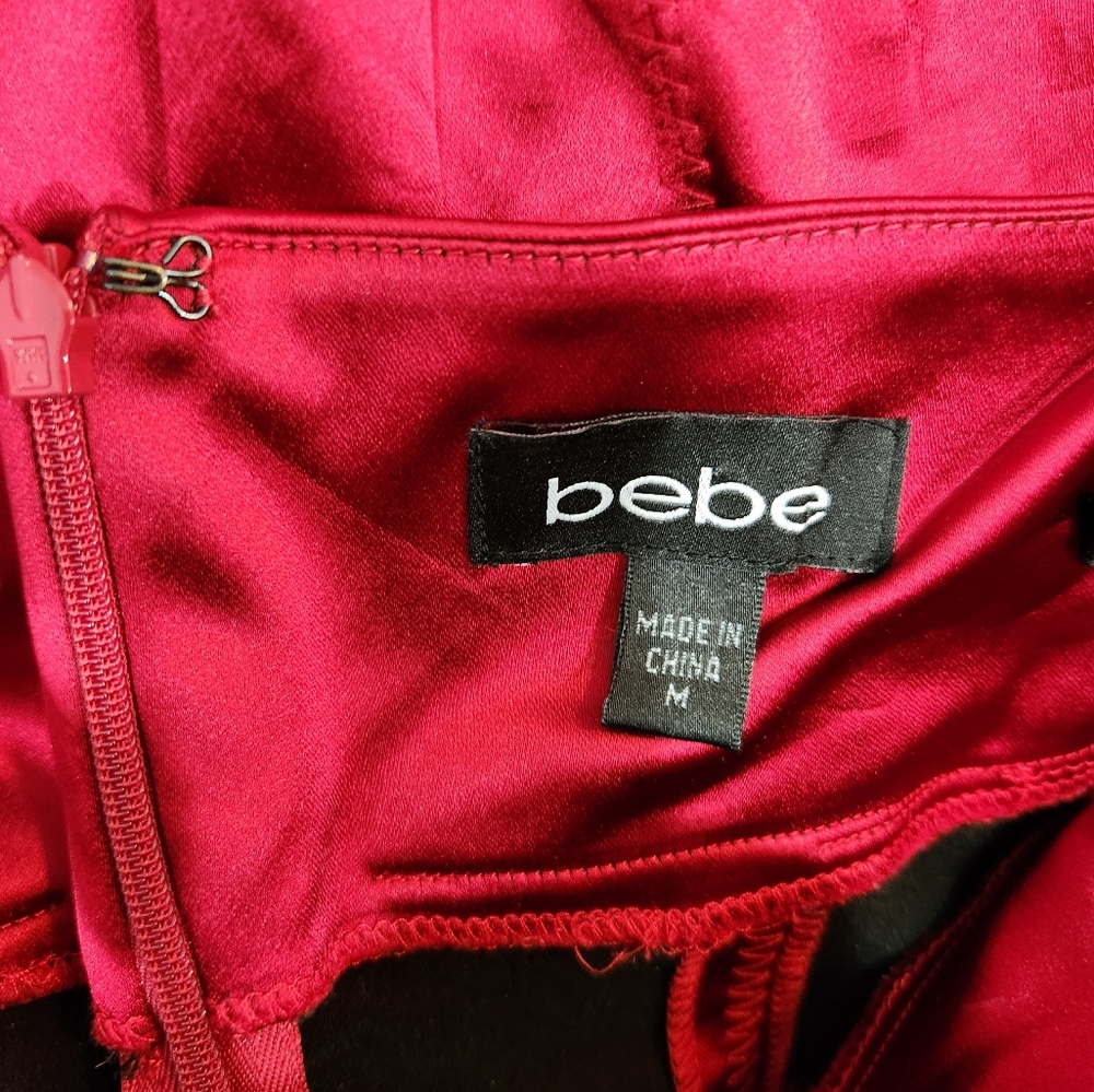 BEBE Strapless Red Dress - Picture 8 of 11